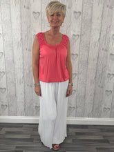 Load image into Gallery viewer, Ava - Bubble Hem Stretch Vest Top - Cerise Pink