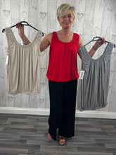 Load image into Gallery viewer, Ava - Bubble Hem Stretch Vest Top - Cerise Pink