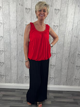 Load image into Gallery viewer, Ava - Bubble Hem Stretch Vest Top - Cerise Pink