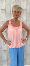 Load image into Gallery viewer, Ava - Bubble Hem Stretch Vest Top - Cerise Pink