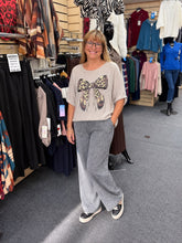 Load image into Gallery viewer, Soft Knit Sequin Animal Bow Jumper