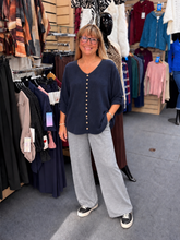 Load image into Gallery viewer, Button Detail V-Neck Top
