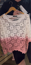 Load image into Gallery viewer, The Two-Tone - Pink and White Crochet Top
