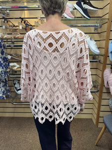 The Tanya - Light Pink Crochet Top