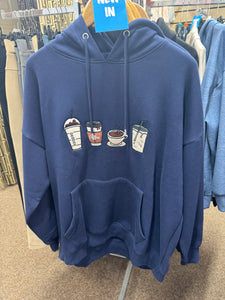 Coffee Hoodie - Navy Blue