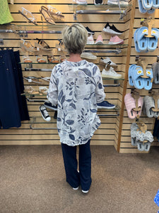 The Cecilia - White Floral Cotton Top