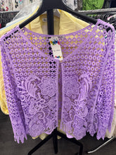 Load image into Gallery viewer, Willow - Light Blue Crochet Cardigan
