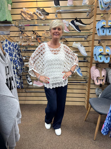 The Melanie - White Crochet Top