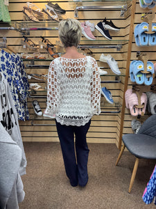 The Melanie - White Crochet Top