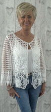Load image into Gallery viewer, Willow - White Crochet Cardigan
