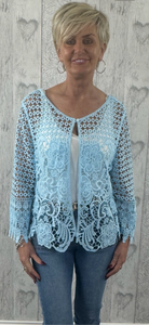 Willow - White Crochet Cardigan