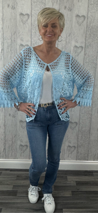 Willow - White Crochet Cardigan