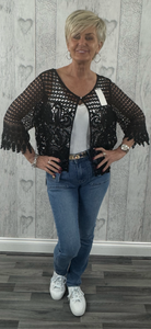 Willow - White Crochet Cardigan