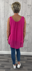 Delilah - Textured Cheesecloth Vest