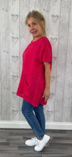 Load image into Gallery viewer, The Caroline - Cerise Pink Linen Top
