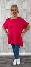 Load image into Gallery viewer, The Caroline - Cerise Pink Linen Top
