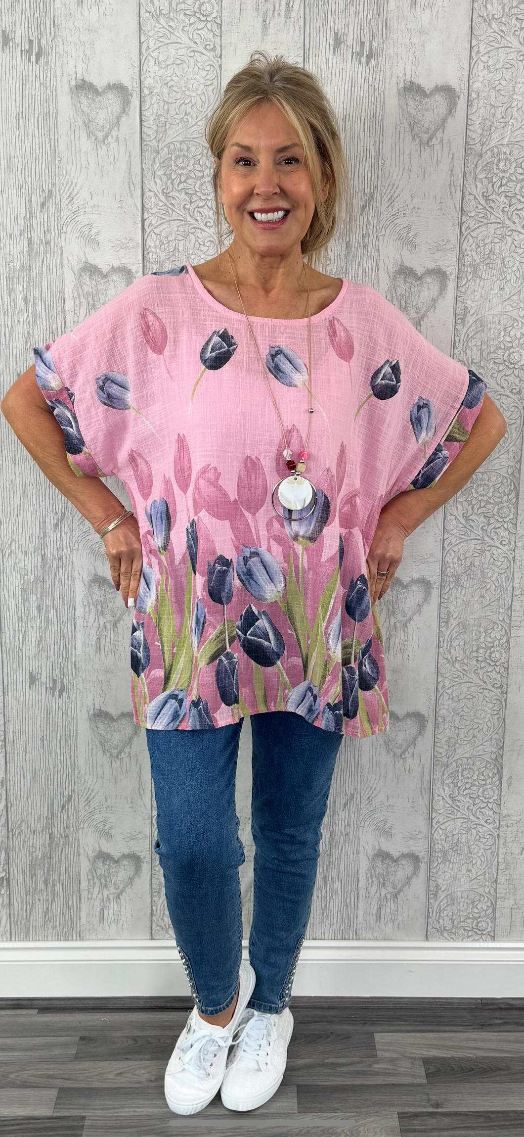Tulip - Pink Cotton Top