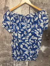 Load image into Gallery viewer, The Gypsy Bardot - Blue Leaf top
